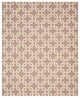 Handwoven Wool Purple Transitional Geometric Links Dhurrie Rug, 6' X 9'