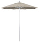 7.5' Silver Anodized Push Lift Aluminum Umbrella, Woven Granite Olefin