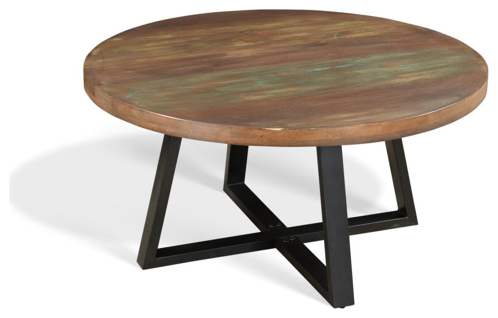 Blossom Reclaimed Wood Round Coffee Table