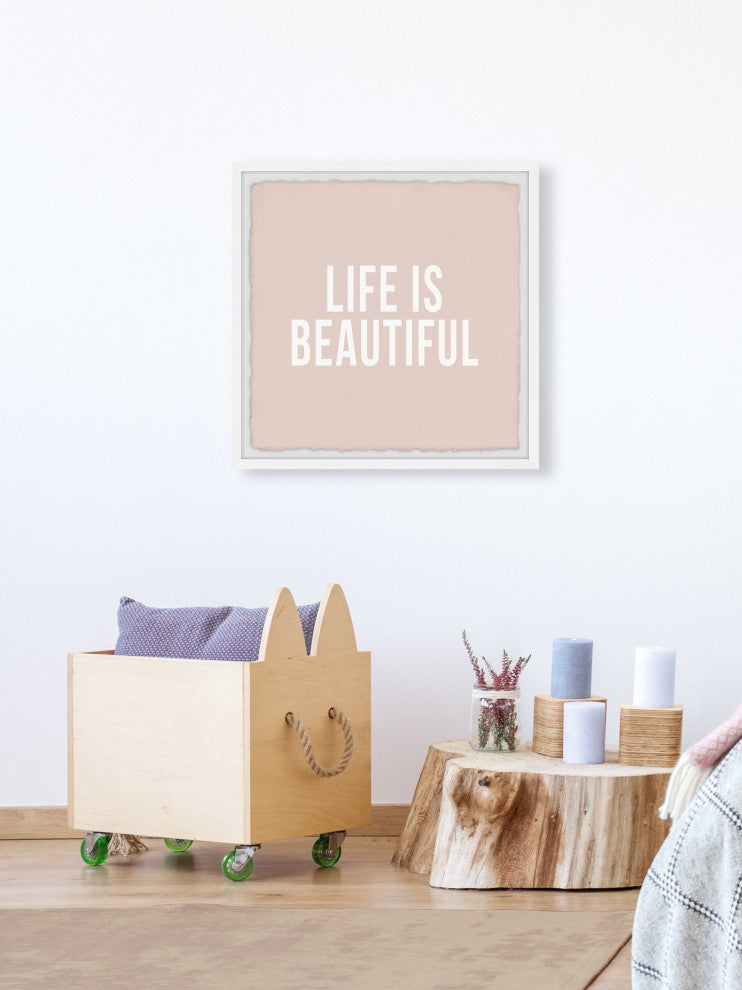"Life Is Beautiful IV" Framed Painting Print, 18x18