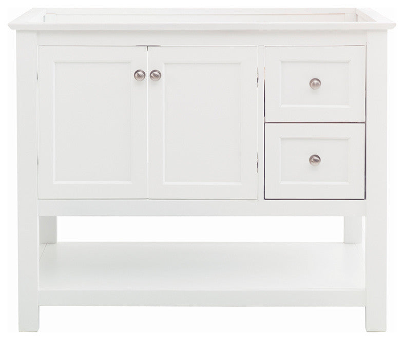 Fresca Manchester 42" White Traditional Bathroom Cabinet