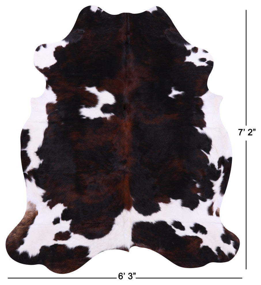 Organic Natural Hair-On Cowhide Area Rug 7' 2" X 6' 3" C1503