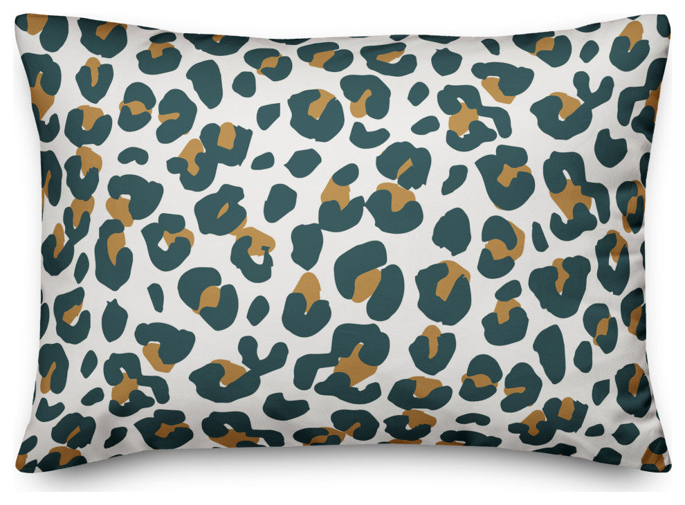 White Leopard 20x14 Spun Poly Pillow