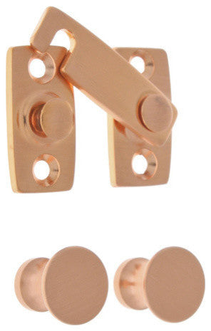 Genuine Solid Brass Shutter Bar Kit, Bright Copper