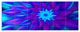 Dance of Blue Flower Petals, Floral Canvas Art Print, 70"x28", 6 Panels