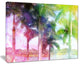 "Green Retro Palm Trees" Canvas Print