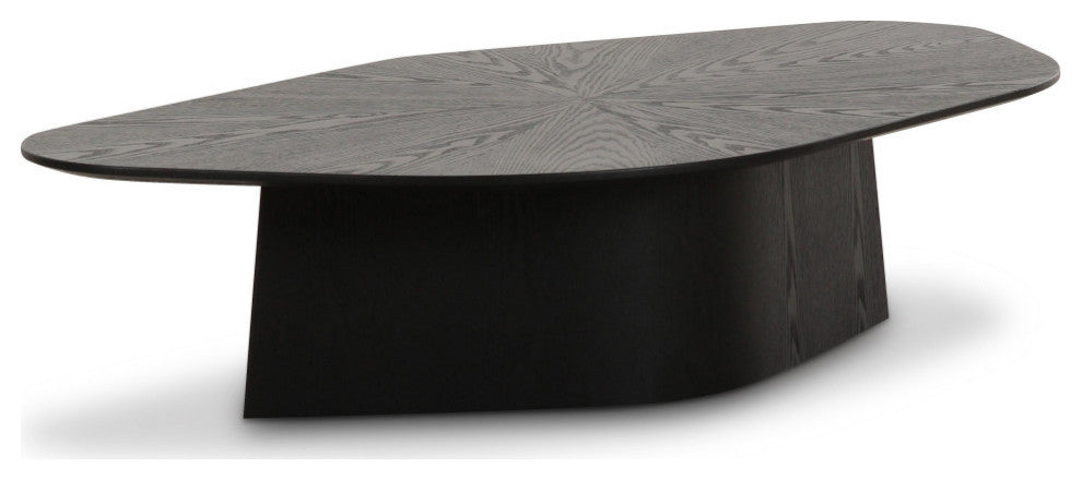 Roche Coffee Table, Black, Height: 11.4