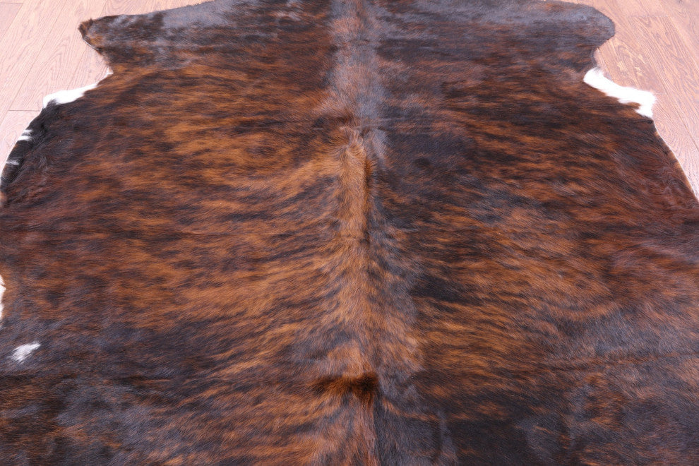 Organic Natural Hair-On Cowhide Area Rug 6' 8" X 6' 2" C1596