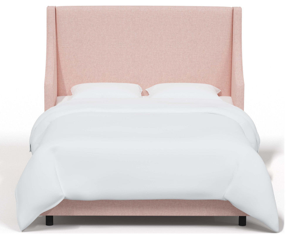 Fully Upholstered Wingback Bed, Zuma Rosequartz, King