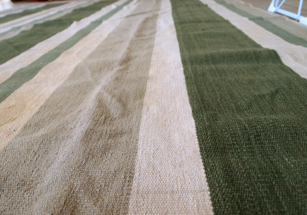 Handmade antique Indian Dhurri kilim 5.4' x 7.8' (167cm x 238cm) 1930s