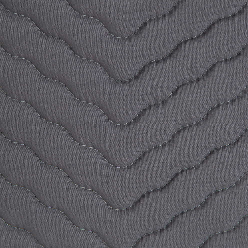 Quilted Microfiber Plate Case Set of 4 Grey