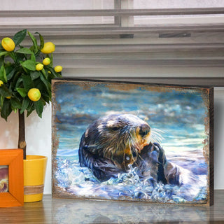 Otter Wooden Block, 36 X 24