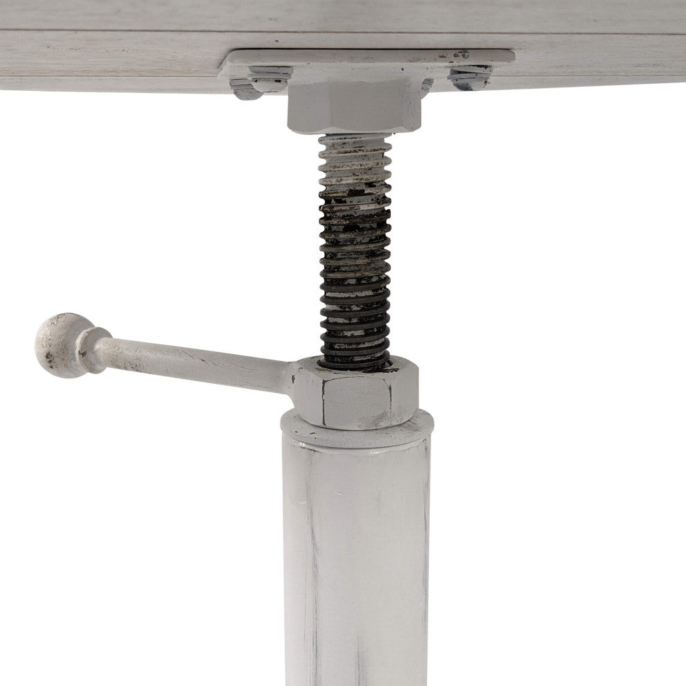 Colton Adj Vintage Table, Whitewash