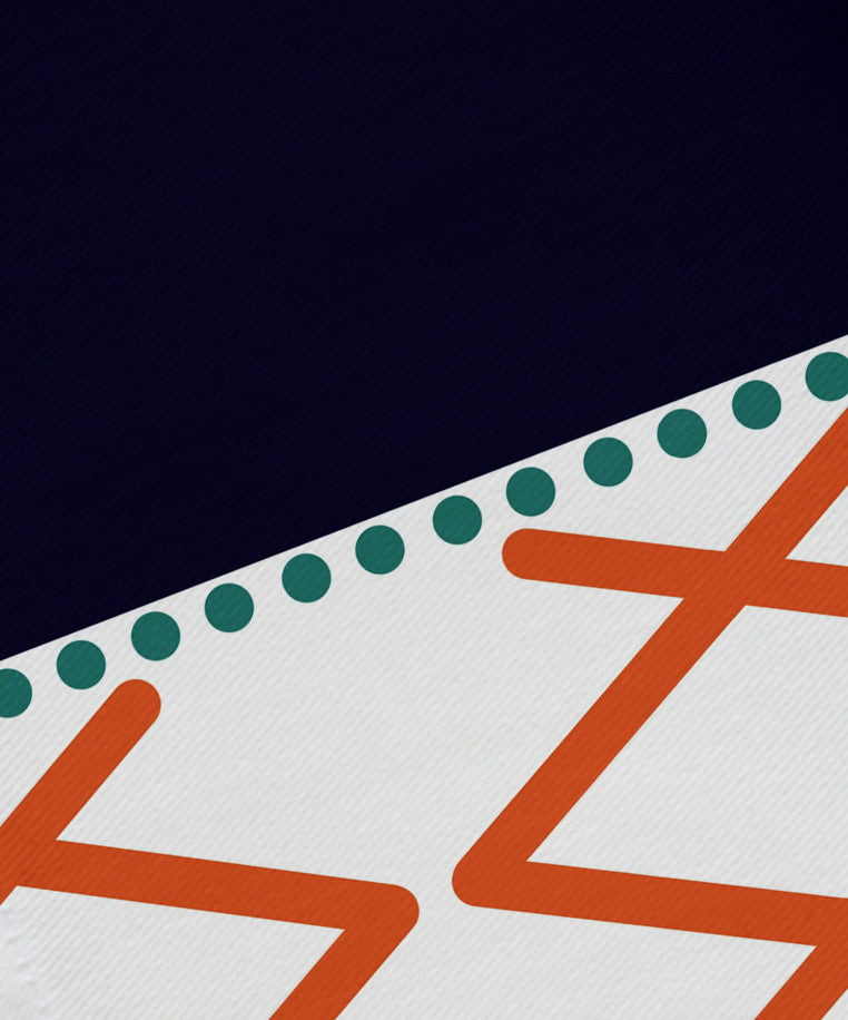 22"x22" Knot Fancy, Geometric Print Napkin, Orange, Set of 4