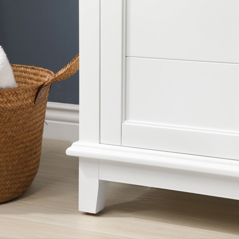 Ove Decors Pembroke 30" Single Sink Bathroom Vanity, White With Black
