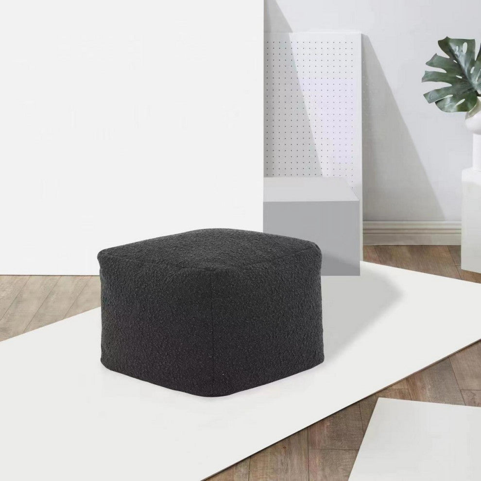 Safavieh Couture Samuels Boucle Pouf, Black