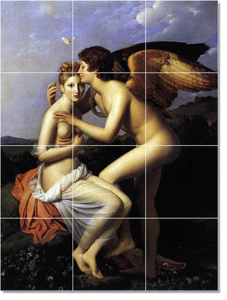 Gerard Francois Angels Painting Ceramic Tile Mural #21, 12.75"x17"