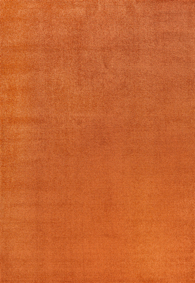 Haze Solid Low-Pile Runner Rug, Orange, 4'x6'