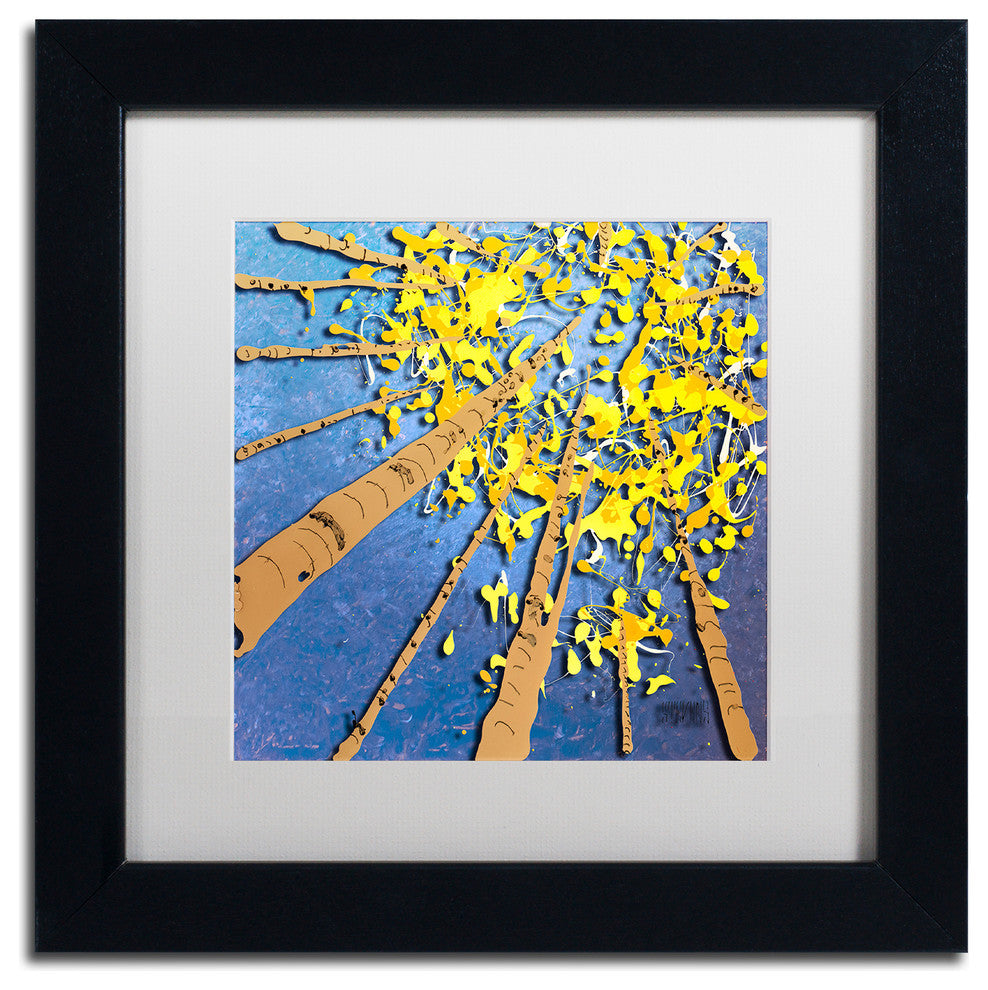 'Aspen Sky' Matted Framed Canvas Art by Roderick Stevens