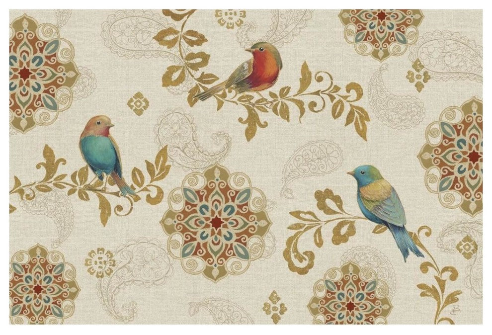 "Bird Rainbow IA" Digital Paper Print by Daphne Brissonnet, 38"x26"
