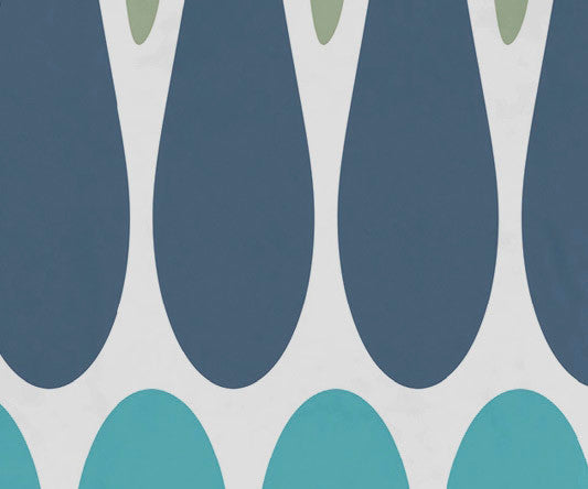 30x60" Multi Colored Prints, Geometric Print Beach Towel, Green And Blue