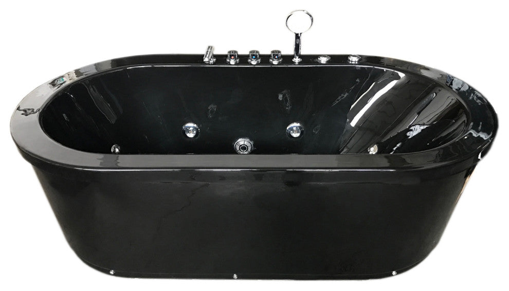 Whirlpool Freestanding Bathtub black hot tub - Cancun