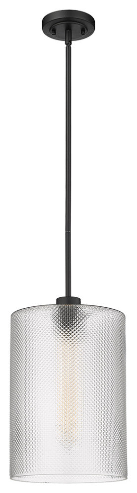 1 Light 10" Matte Black Pendant
