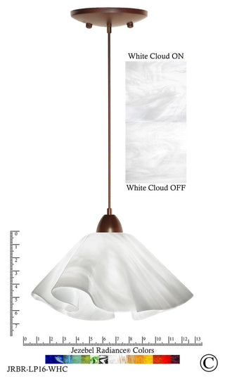 Jezebel Radiance Lily Pendant, Large, White Cloud