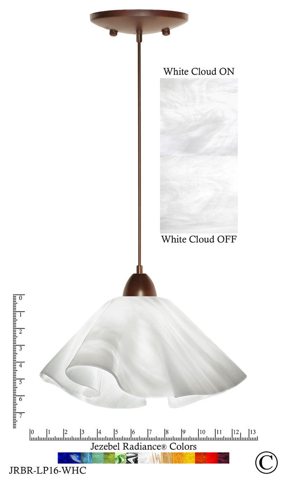 Jezebel Radiance Lily Pendant, Large, White Cloud