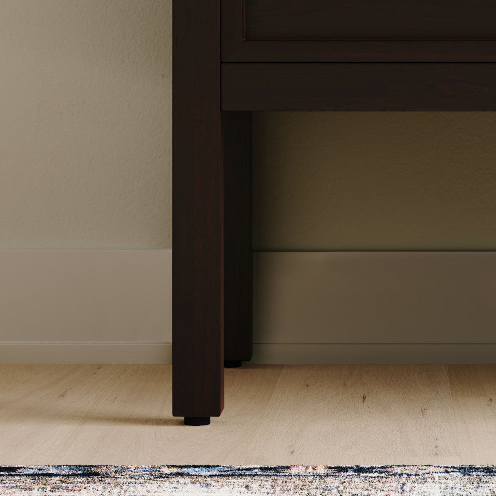 The Shiloh Bathroom Vanity, Dark Walnut, 48", Single Sink, Freestanding