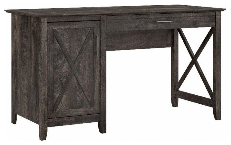Key West Computer Desk Key West Computer Desk with Keyboard Tray in Dark Gray Hickory - Engin