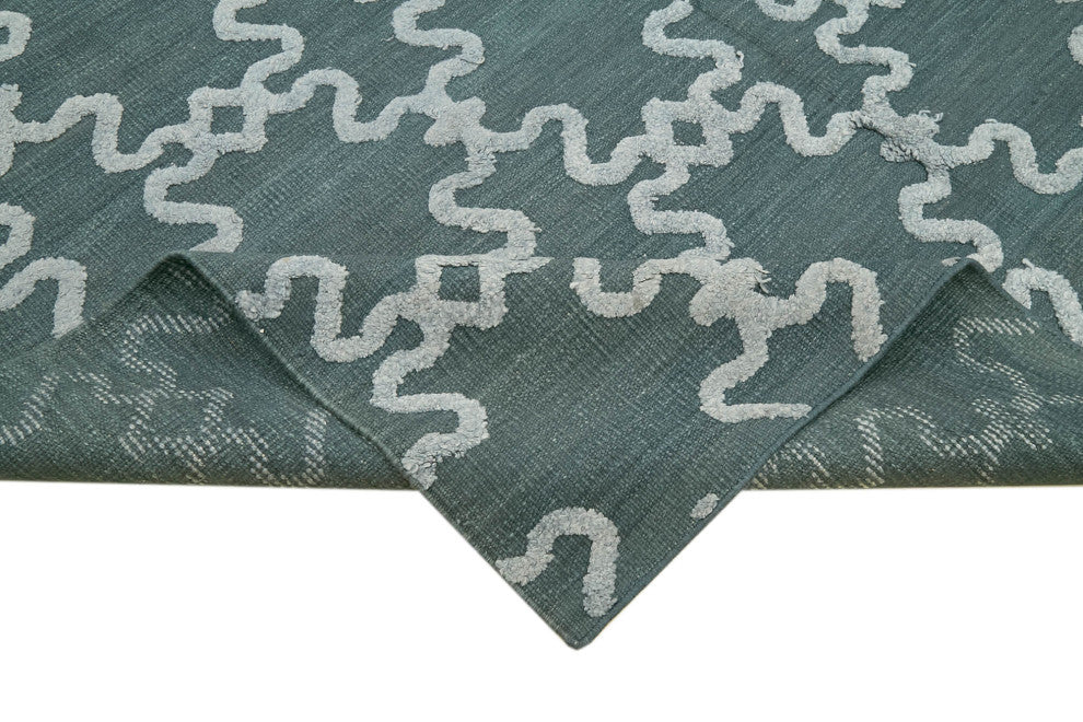 Rug N Carpet - Hand-knotted Modern Design 8' x 10' Wool Flatweave Kilim Rug