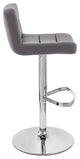 Lattice Adjustable Height Swivel Armless Bar Stool, Slate