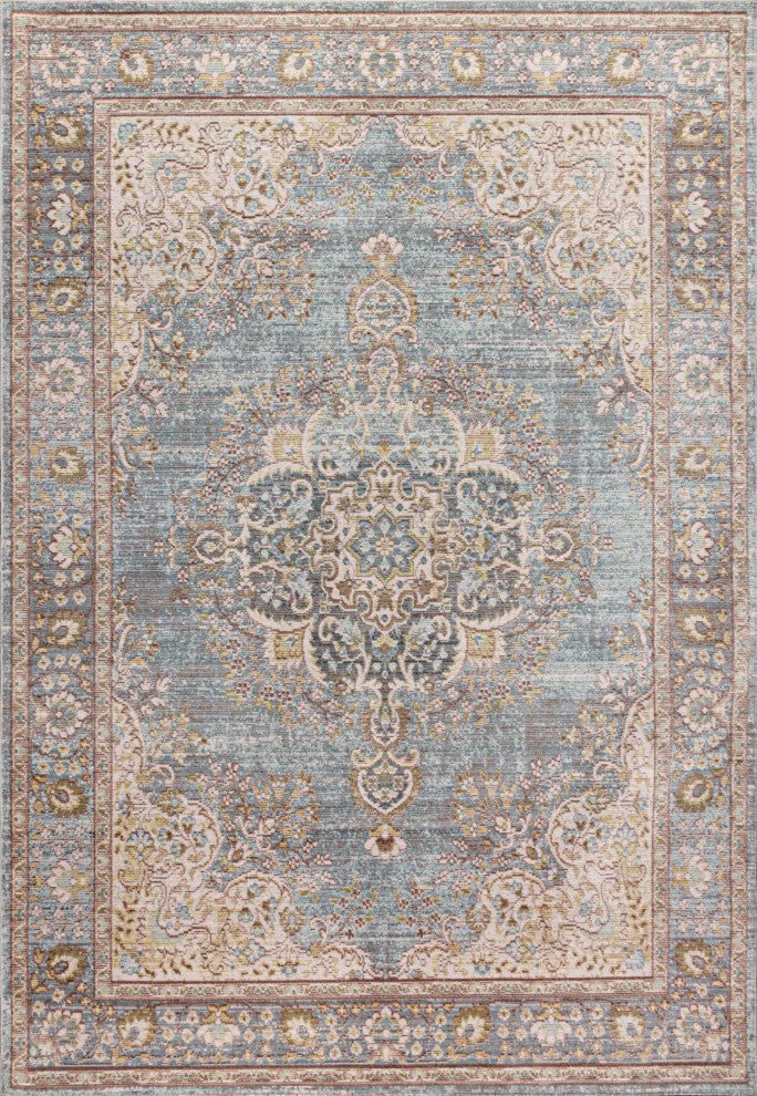 Goa Floral Medallion Traditional Area Rug, 5 X 8