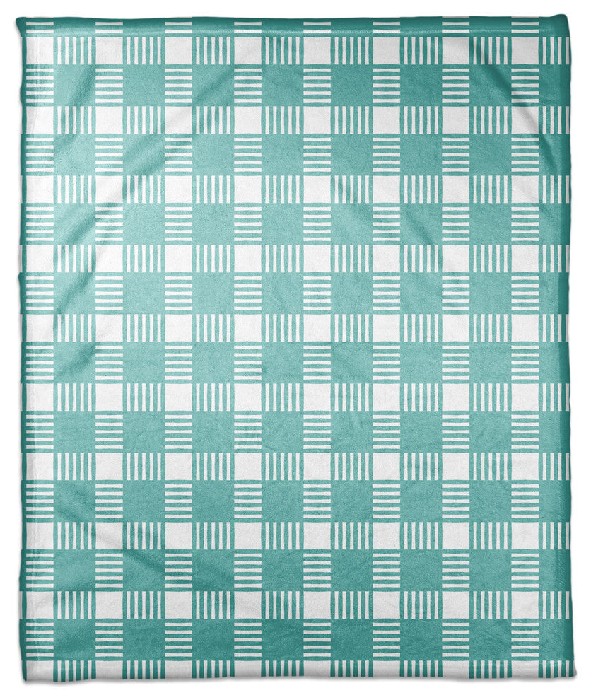 Blue Plaid Fleece Blanket