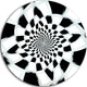Abstract Spiral Fractal Design, Abstract Round Wall Art, 11"