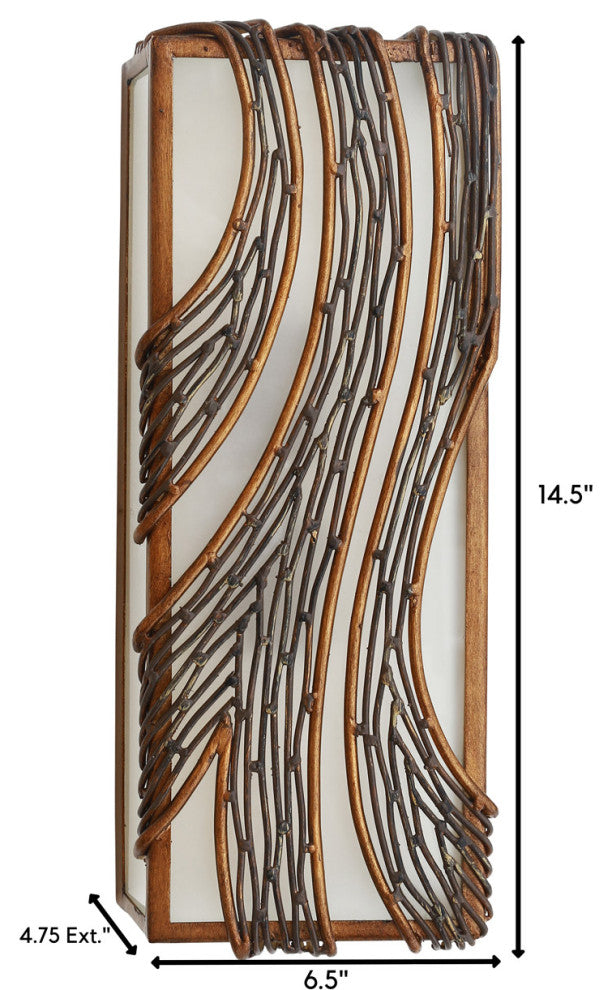 Varaluz Flow 2-Lt Vertical Sconce - Hammered Ore