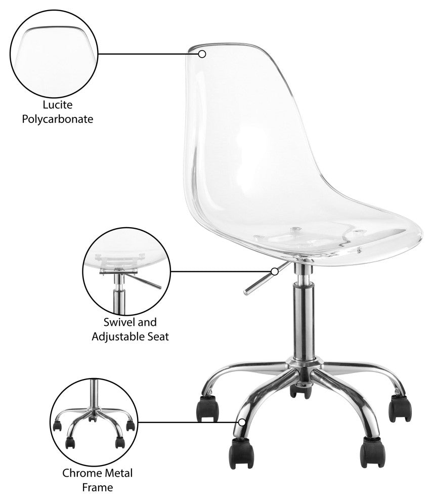 Clarion Office Chair, Chrome
