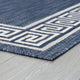 Giovanna Transitional Greek Key Navy/Cream Indoor/Outdoor Area Rug, 9'x12'