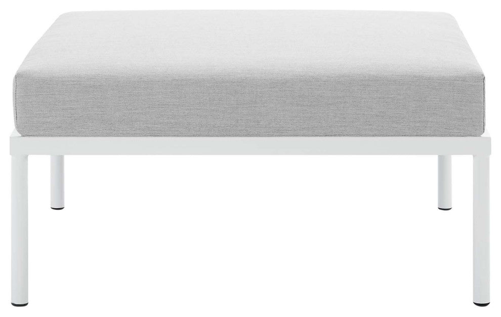 Lounge Chair Ottoman, Sunbrella, Aluminum, Metal, Gray, Modern, Outdoor
