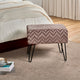 Arusha Jacquard Chenille Ottomans, Light Brown, 19"x13"x7"