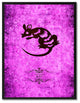 Rat Chinese Zodiac Purple Print on Canvas with Picture Frame, 13"x17"