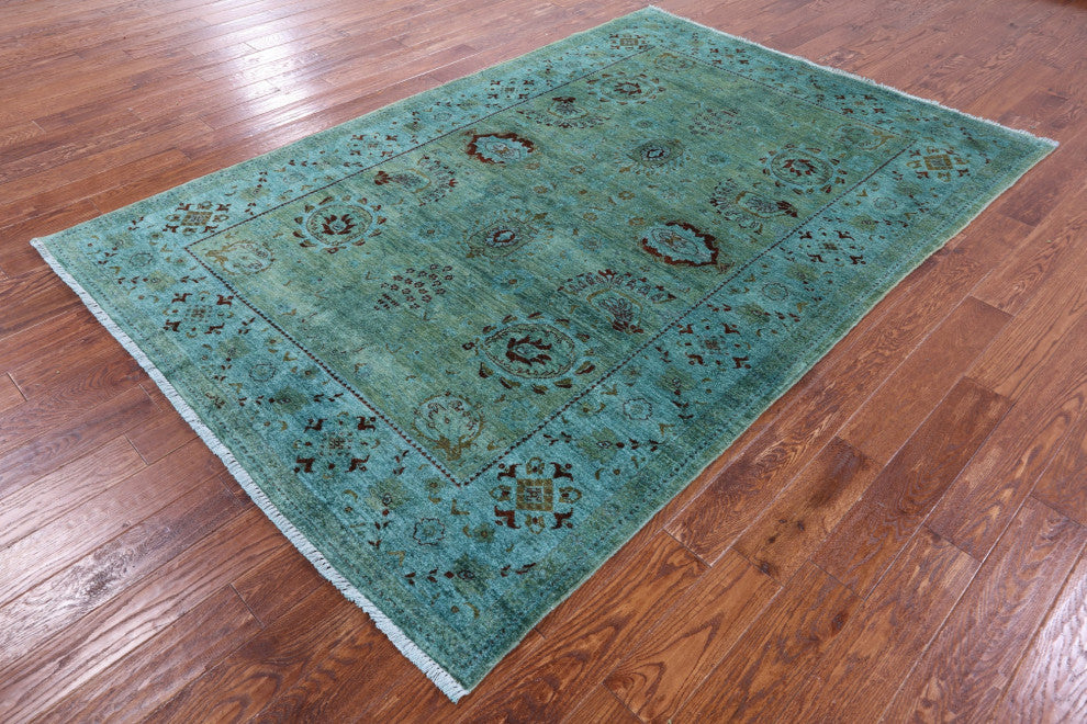 Full Pile Overdyed Hand-Knotted Wool Rug 6' 3" X 9' 3" - WR1315