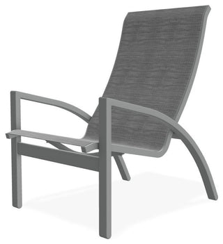 Kendall Sling Stackable Outdoor Lounge Chair, Collect Charcoal/Graphite