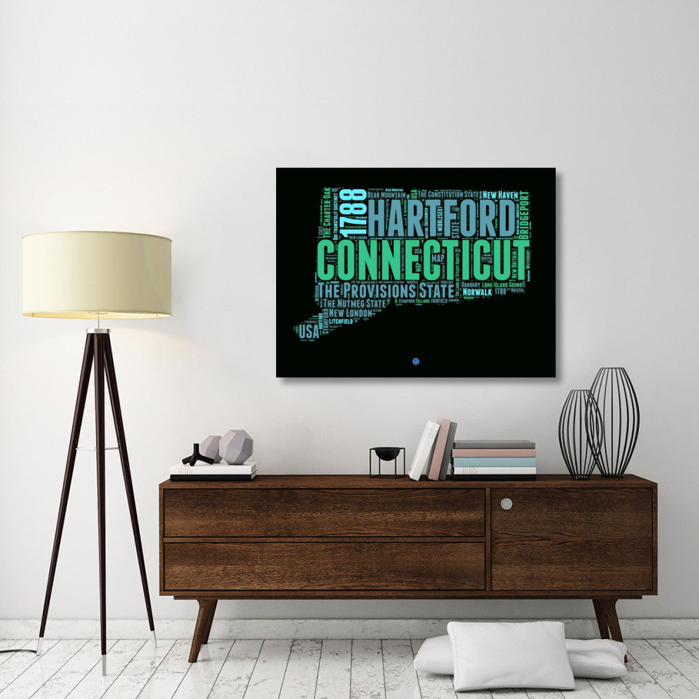 "Connecticut Word Cloud 1" Fine Art Print