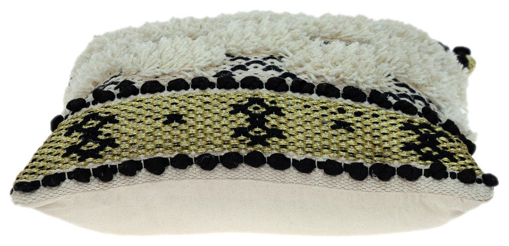 Shaggy Woven Throw Pillow
