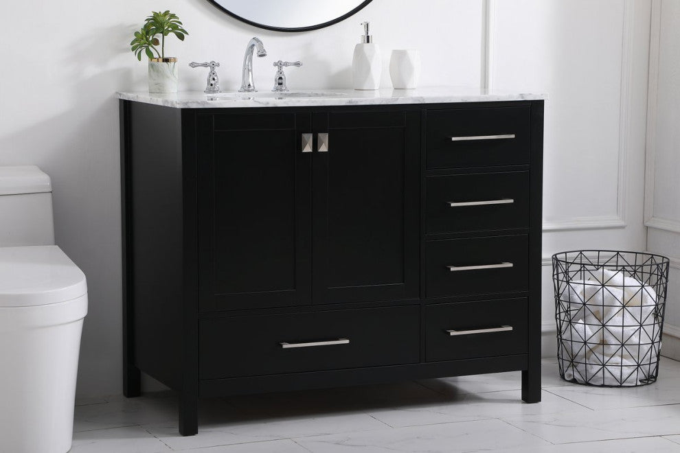 Elegant VF18942BK 42"Single Bathroom Vanity, Black