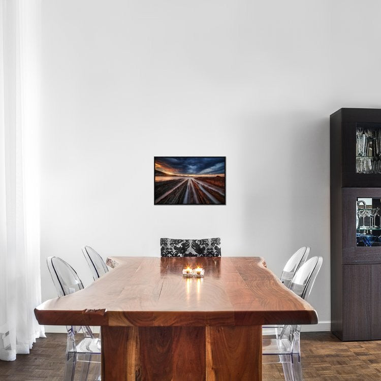 "Zumaia Flysch 6" Framed Canvas Giclee by Juan Pablo De, 23x16"