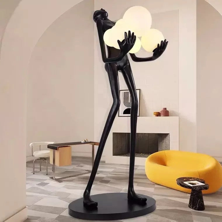 71'''' Black Novelty Floor Lamp