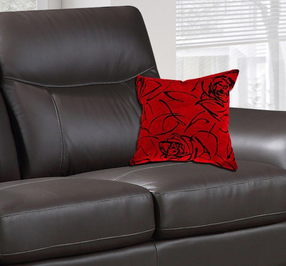 Lula Rose Decorative Square Accent Pillow, Red